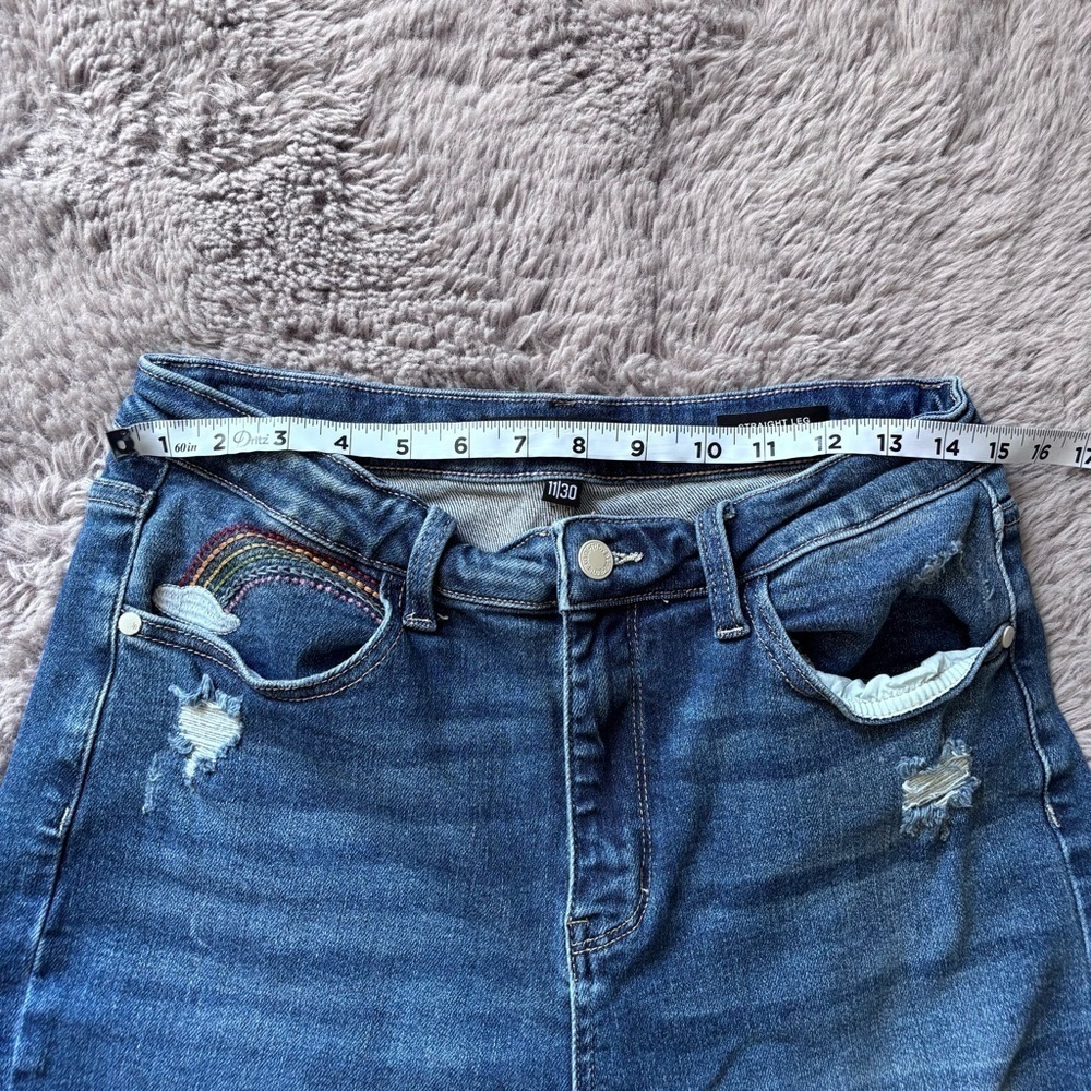 ⭐️⭐️⭐️Women’s Judy Blue Jeans size 11 with rainbow pocket - Picture 9 of 13